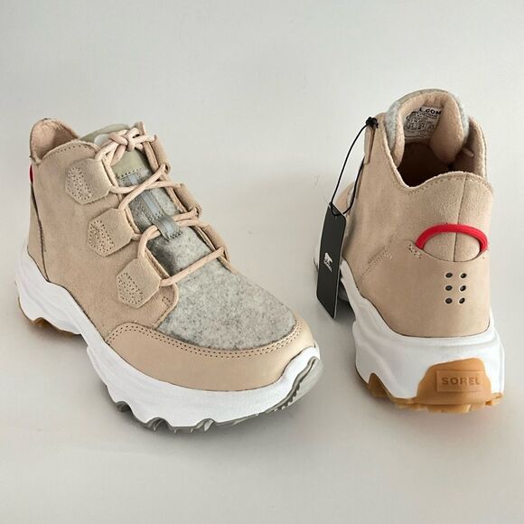 New Sorel Waterproof Caribou Kinetic Breakthru Sneaker Boots Tan Gray 8.5 - Picture 3 of 13